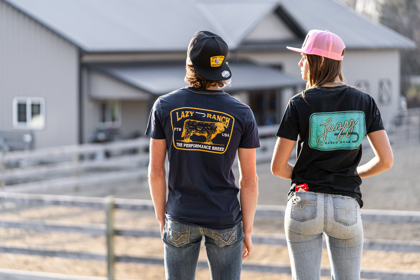 Lazy J Trucker Hat - Pink