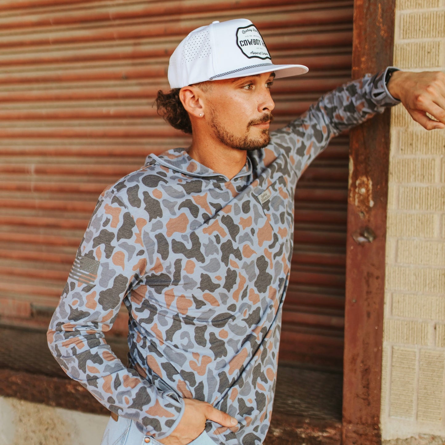 “Cowboy Hat” Performance Patch Rope Hat - White