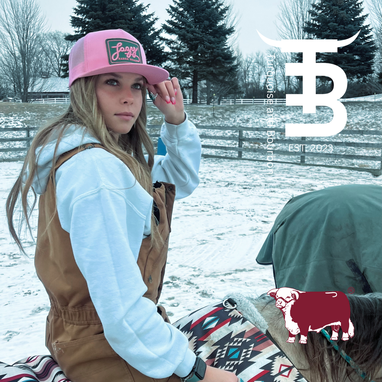 Lazy J Black Alpine Trucker Hat