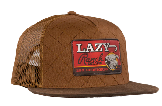 Lazy J Coyote Brown Quilted Hard Day Hat