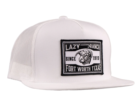 Lazy J White Fort Worth Trucker Hat