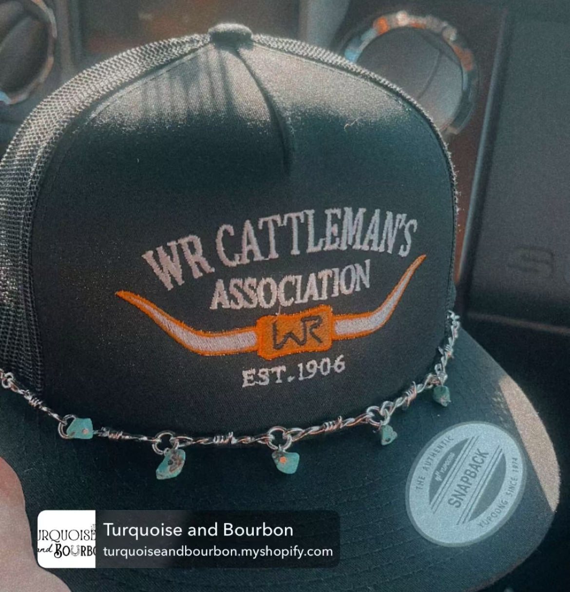 Barbed Wire Trucker Hat Chain