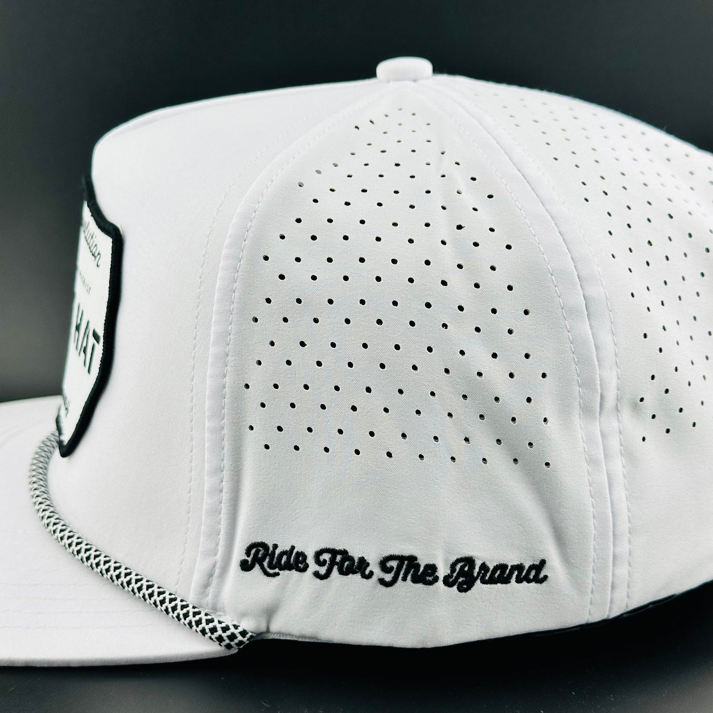 “Cowboy Hat” Performance Patch Rope Hat - White