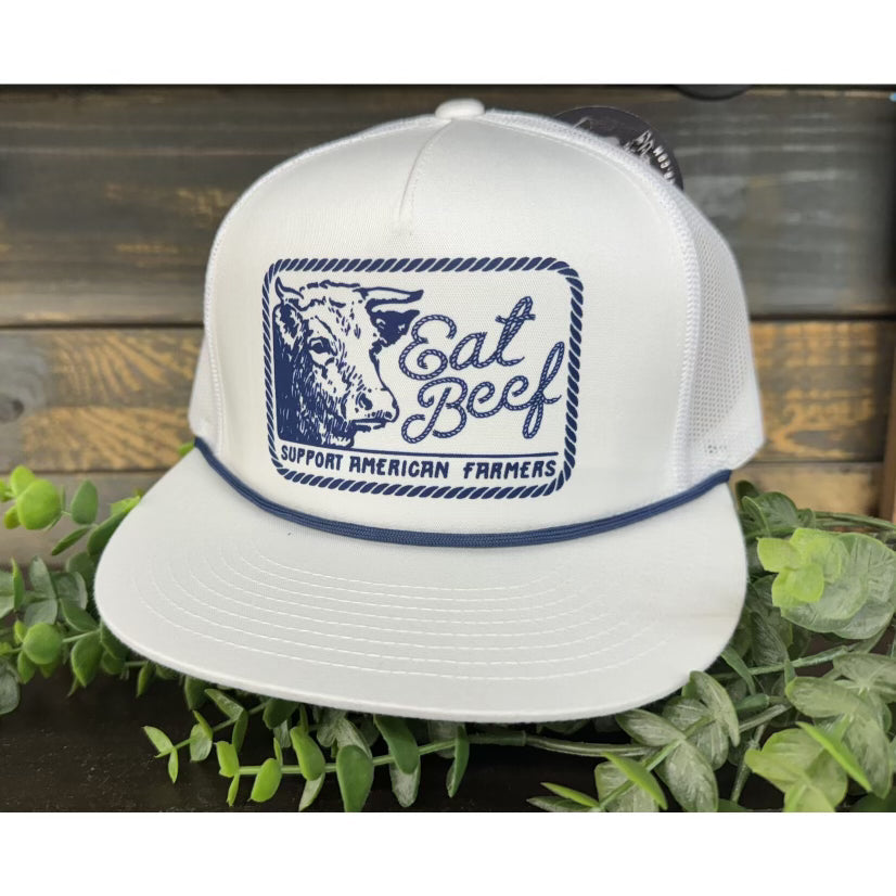 Eat Beef white/navy