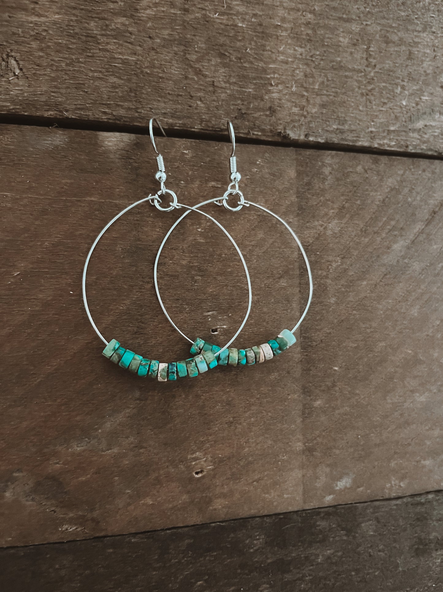 Kacey Stone Hoop Earrings