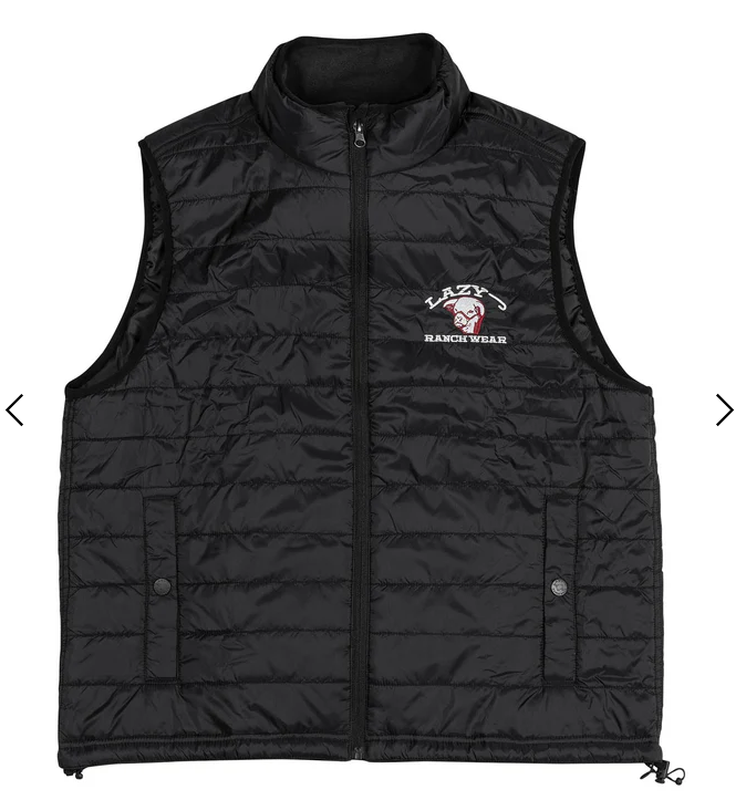 Lazy J Black Puffy Vest