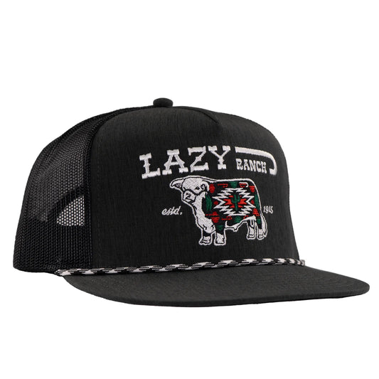 Lazy J Black Alpine Trucker Hat