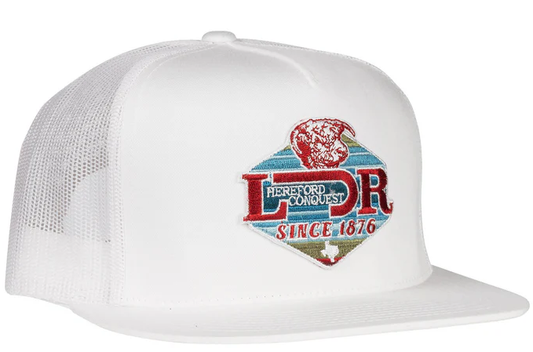 Lazy J White Trucker Hat