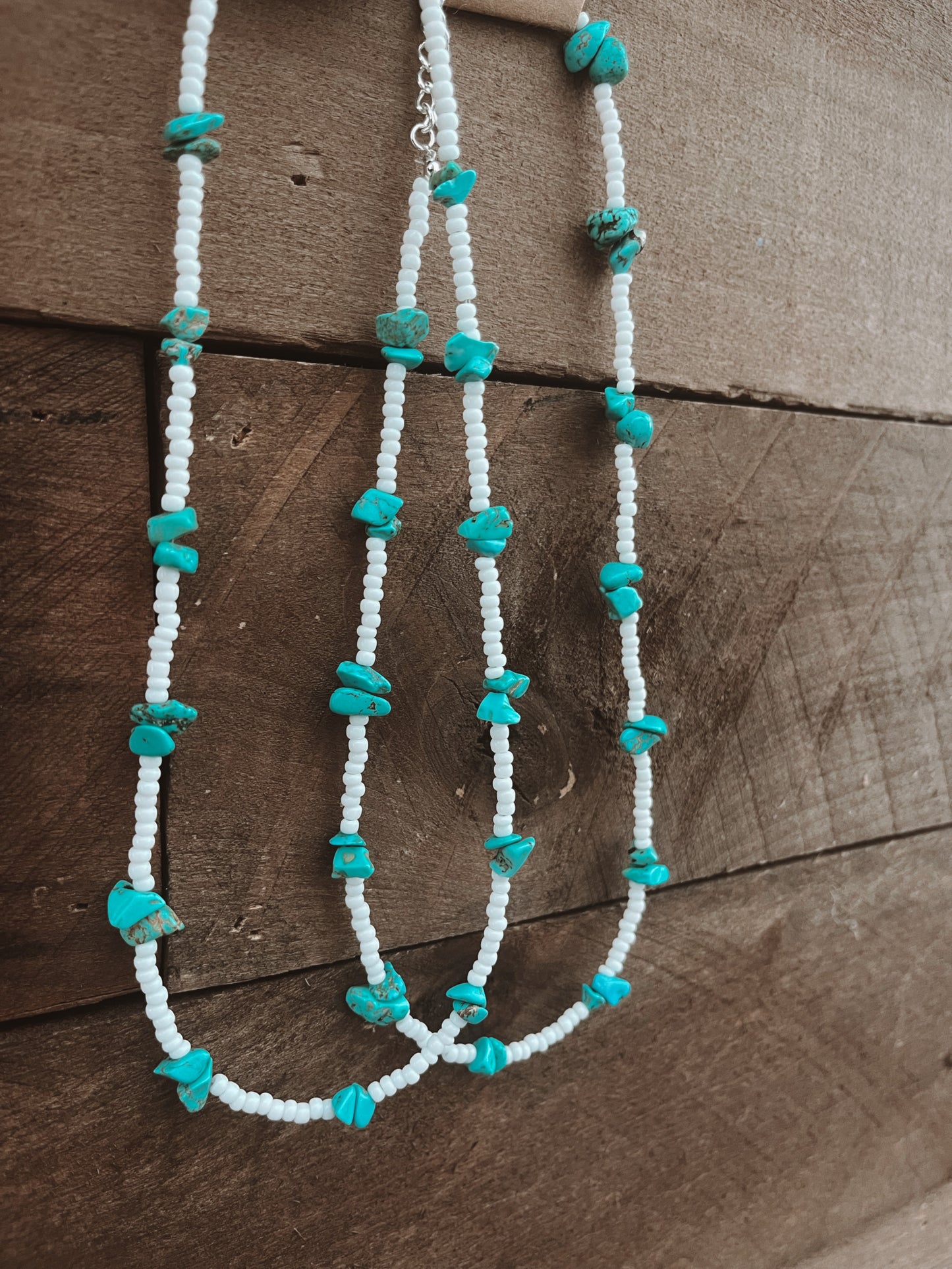 Beaded Turquoise Chip Choker