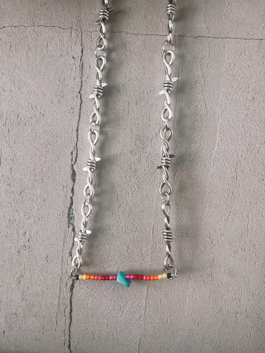 Beaded Barbed Wire Choker